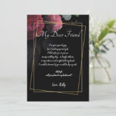 Invitation La Bourgogne Floral Rustic sera ma servante (Debout devant)