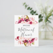 Invitation La Bourgogne Florale sera-t-elle mon maître d'honn (Debout devant)