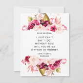 Invitation La Bourgogne Florale sera-t-elle mon maître d'honn (Dos)