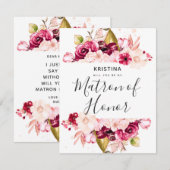 Invitation La Bourgogne Florale sera-t-elle mon maître d'honn (Devant / Derrière)