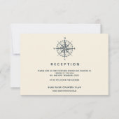 Invitation La boussole bleue | Salle De Réception De Mariage (Devant)