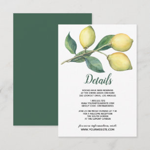 Invitation La Branche du citronnier Détails des invités de