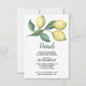 Invitation La Branche du citronnier | Détails pour les invité (Devant)