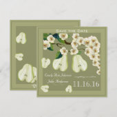 Invitation La Branche Fleurie de Poire Parfaite Save the Date (Devant / Derrière)