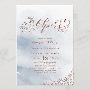 Invitation La calligraphie florale rustique encourage la fête