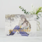 Invitation La calligraphie moderne célèbre la fête de l'obten (Debout devant)