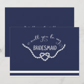 Invitation La Calligraphie Nautique Sera-Tu Ma Servante D'Épo (Devant / Derrière)