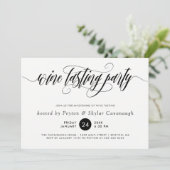 Invitation La Calligraphie Noire Frappe La Dégustation Des Vi (Debout devant)