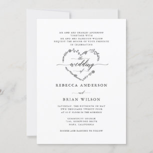 Invitation La calligraphie stylisée Le Mariage du Mariage pho