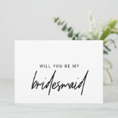 Invitation La Calligraphie Whimsique Serez-Vous Ma Servante D (Debout devant)