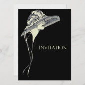 Invitation La Casquette branchée de la Dame (Devant / Derrière)