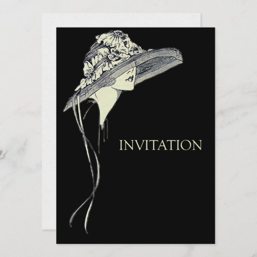 Invitation La Casquette branchée de la Dame (Devant / Derrière)