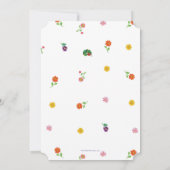 Invitation La Caterpillar Très Affamé | Baby shower rose (Dos)