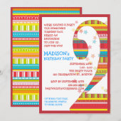 Invitation La célébration barre fête d'anniversaire du numéro (Devant / Derrière)