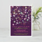 Invitation La célébration bouillonne partie de réveillon de (Debout devant)