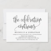 Invitation La Célébration Continue, Fête de Mariage Intime (Devant)