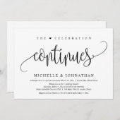 Invitation La célébration continue, fête de mariage intime (Devant / Derrière)