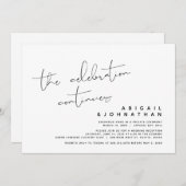 Invitation La célébration continue, Mariage en fuite (Devant / Derrière)