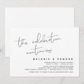 Invitation La Célébration Continue, Mariage en Intime (Devant / Derrière)