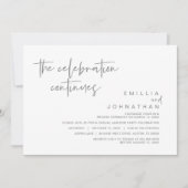 Invitation La célébration continue, Mariage Fuite de Noces Fê (Devant)