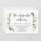 Invitation La célébration continue, Mariage Fuite de Noces Fê (Devant)