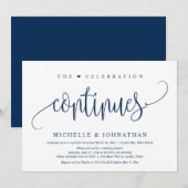Invitation La Célébration Continue, Mariage Fuite Parti (Devant / Derrière)