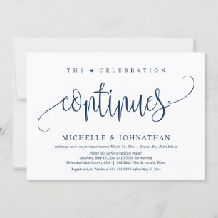 Invitation La Célébration Continue, Mariage Fuite Parti