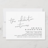 Invitation La Célébration Continue, Mariage Intime (Devant)