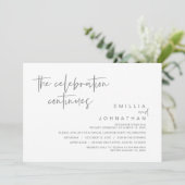 Invitation La célébration continue, Mariage Intime Fête (Debout devant)