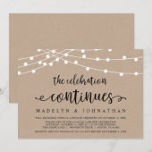 Invitation La célébration continue, Mariage Intime Fête (Devant / Derrière)