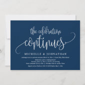 Invitation La Célébration Continue, Mariage Intime Fête (Devant)