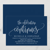 Invitation La Célébration Continue, Mariage Intime Fête (Devant / Derrière)