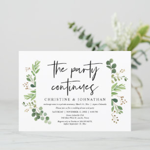 Invitation La célébration de la fête d'élopement de mariage c