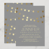 Invitation La Chaîne d'or illumine la Fête de l'mariée modern (Devant / Derrière)