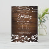 Invitation La Chaîne Russe De Bois Luit La Fête De Snowman (Debout devant)