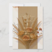 Invitation La chaleur du mariage d'automne (Devant)