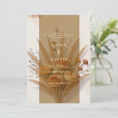 Invitation La chaleur du mariage d'automne (Debout devant)