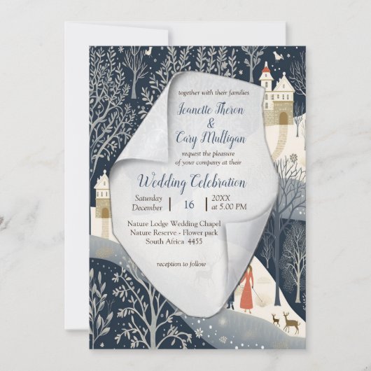 Invitation La chaleur du soleil en hiver (Devant)