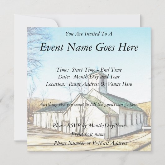 Invitation La chapelle du pays (Devant)