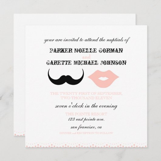 INVITATION LA CHAPLIN - PRIMROSE (Devant / Derrière)