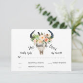 Invitation La chasse à l'antilope florale de Boho rustique es (Debout devant)