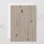 Invitation La chasse au bois de barnwood floral rustique est (Dos)