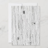 Invitation La chasse au bois de barnwood floral rustique est (Dos)