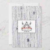 Invitation La chasse au bois de barnwood floral rustique est  (Dos)