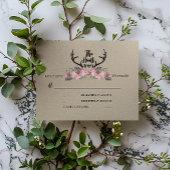 Invitation La chasse au kraft floral rustique est au-dessus d