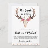 Invitation La chasse est au-dessus des Antlers et Mariage cam (Devant)