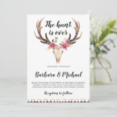 Invitation La chasse est au-dessus des Antlers et Mariage cam (Debout devant)