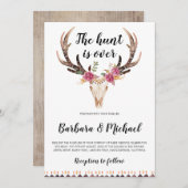Invitation La chasse est au-dessus des Antlers et Mariage cam (Devant / Derrière)