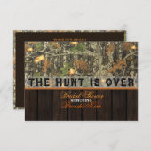 Invitation La chasse est au-dessus d'invitation de Fête de la (Devant / Derrière)
