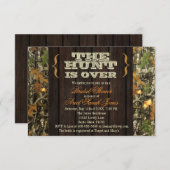 Invitation La chasse est au-dessus d'invitation de Fête de la (Devant / Derrière)